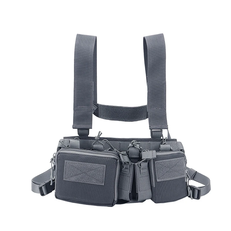 Outdoor Hunting Prints - Taktische Nylon-MOLLE-Brustweste mit Magazinhalter und Hüftgurt
