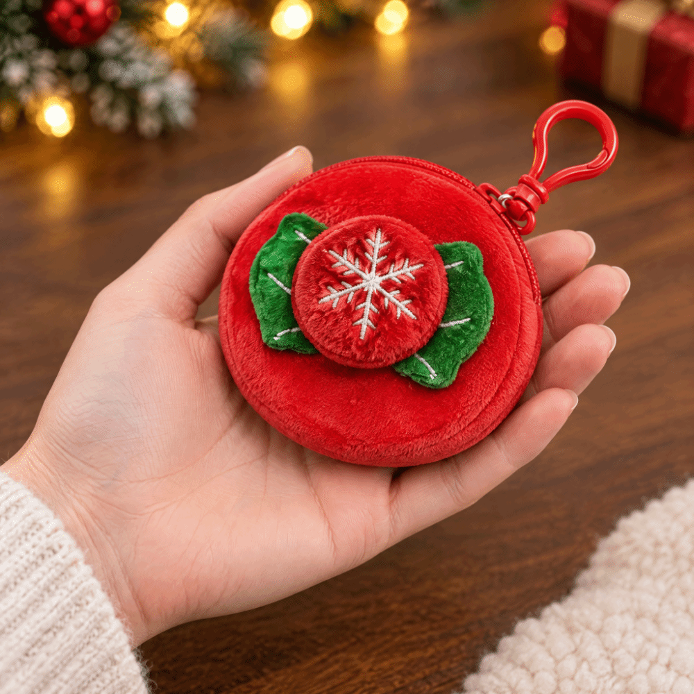 Elk Bugle Call - 6 Stück niedliche Weihnachts-Geldbörsen mit Glockenmotiv,