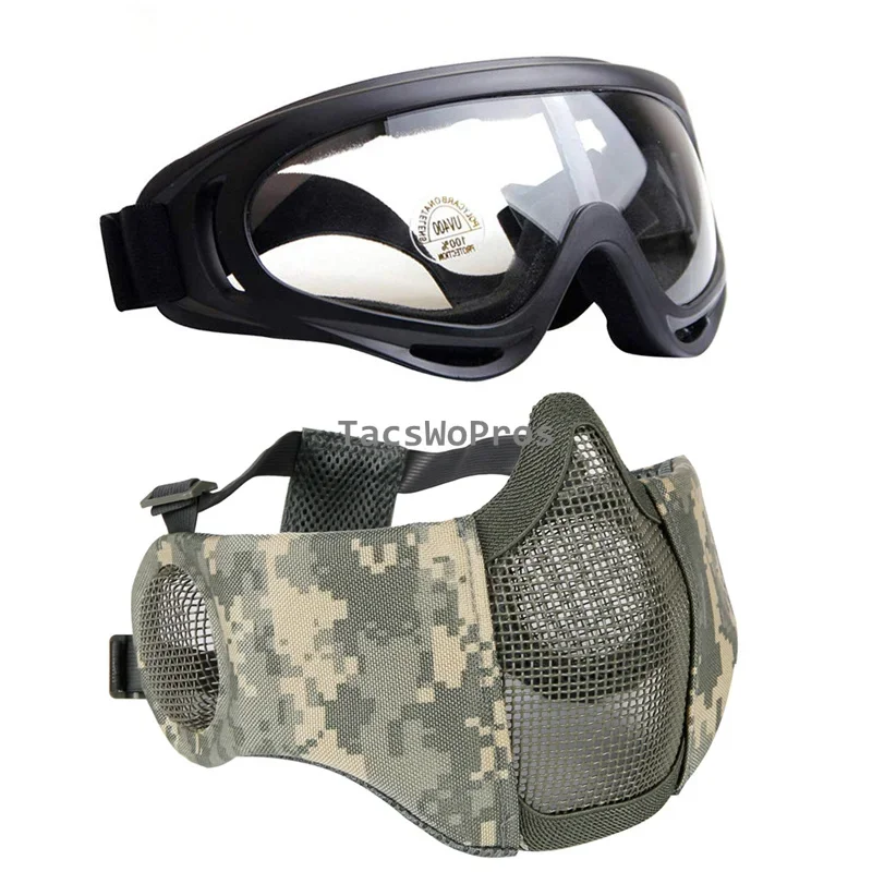 Halbgesichts-Airsoft-Maske mit – Camo Face Paint Bewertung und Preis