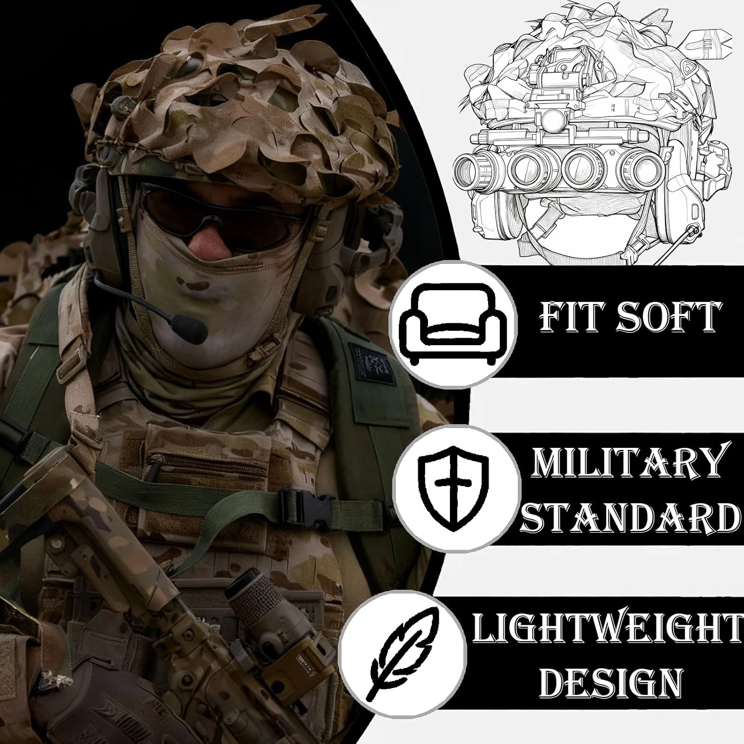 Schnelles Airsoft-Helm-Set mit – Hunting Outdoor Game Bewertung und Preis